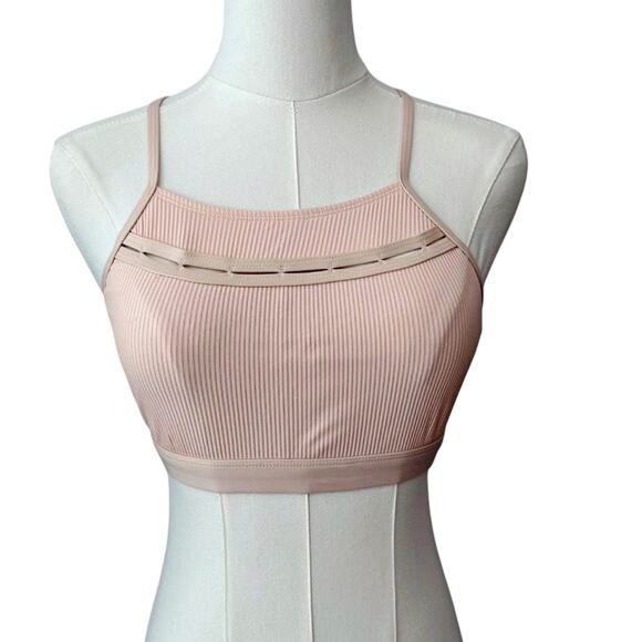 Body Glove Pink Halter Bralette Adj Strap Butter soft SMALL Athletic Leisure - Picture 1 of 8